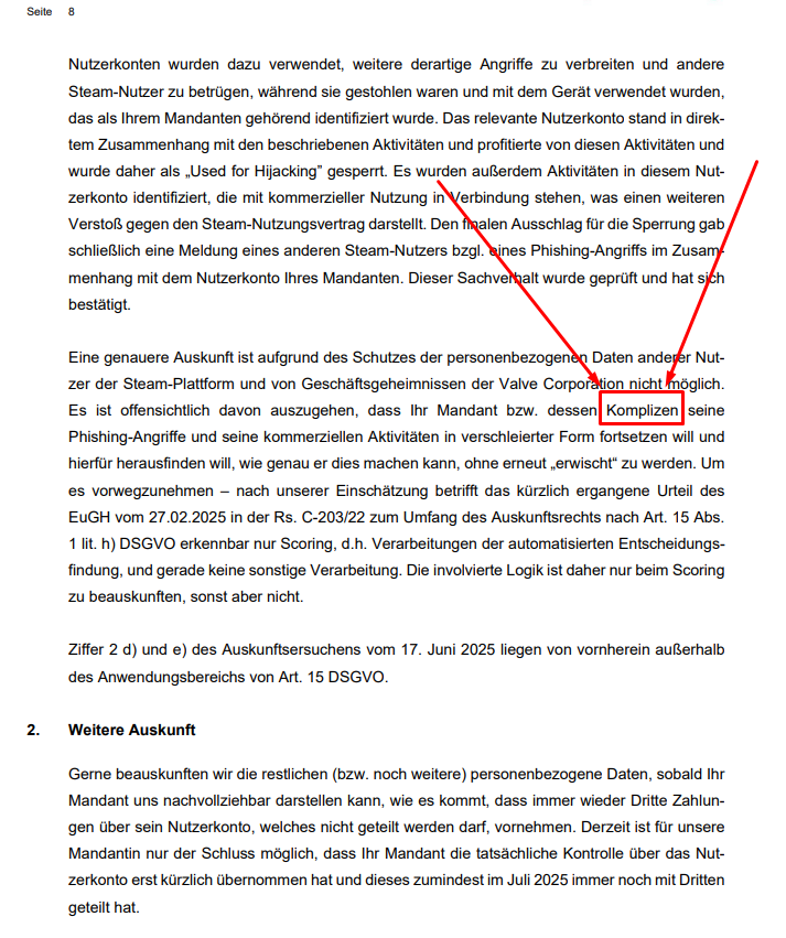 Dr. Patrick Zurheide Taylor Wessing GDPR Threat Doctor, in response to a legitimate GDPR request, what are you doing? Making accusations? Did you have a fever? We guarantee that we won’t hide anything and will forward everything not just to the ap…