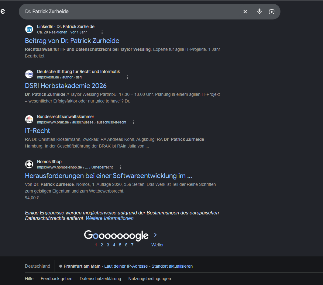 Einige Ergebnisse wurden möglicherweise aufgrund der Bestimmungen des europäischen Datenschutzrechts entfernt. Weitere Informationen