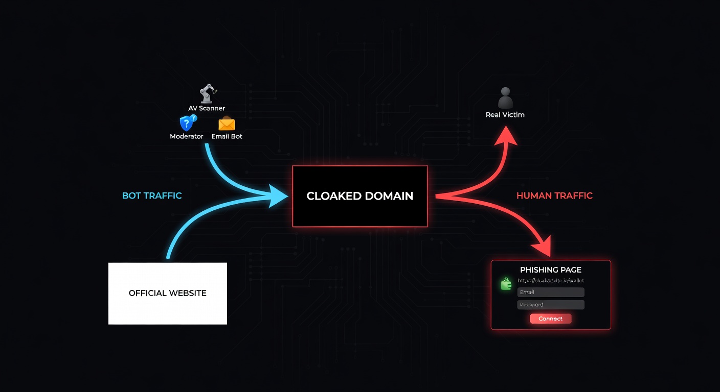 Evolution of antivirus detection vs phishing evasion — technical infographic