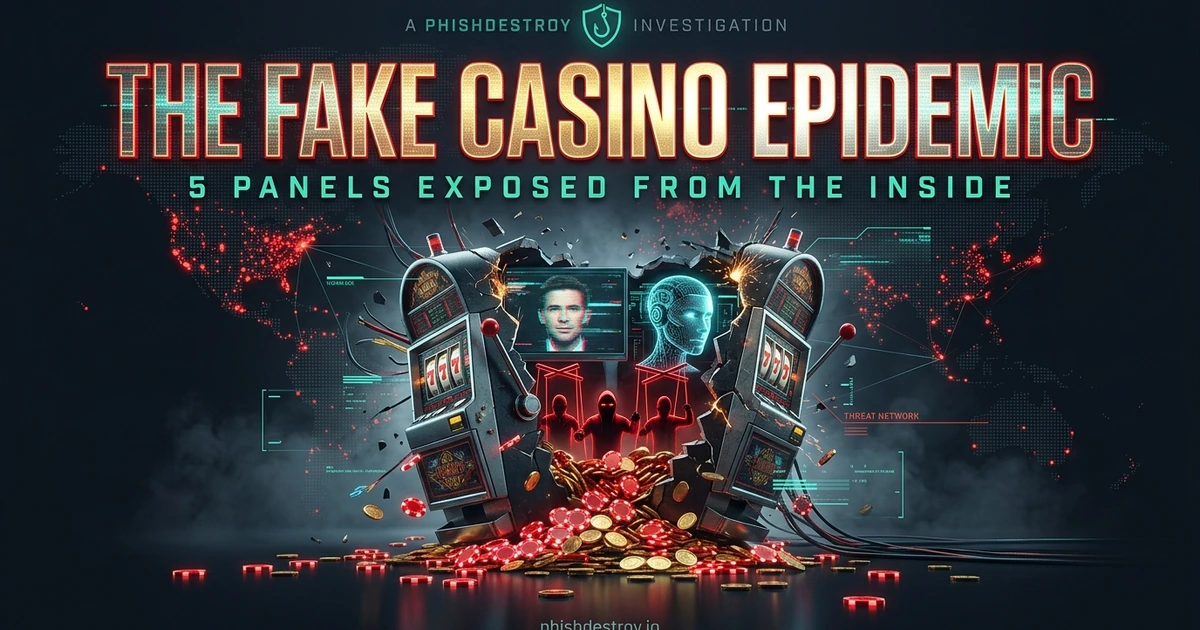 Editorial illustration: Fake Casino Epidemic: 4 Scam Panels Exposed From the Inside