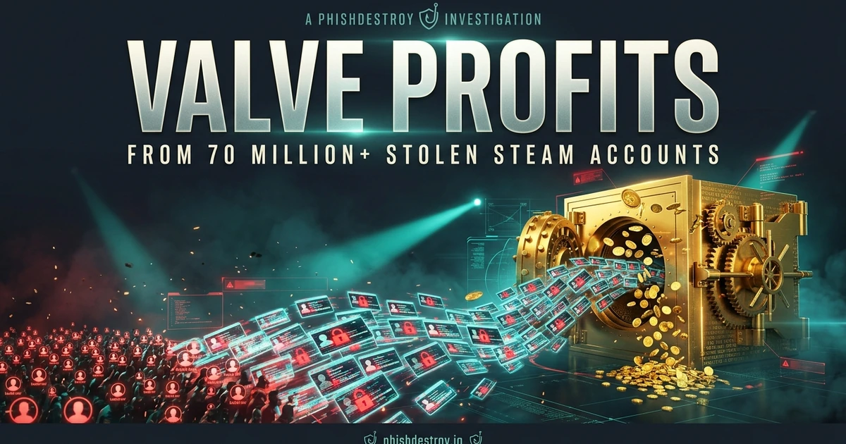 Valve Profits from 578,000 Stolen Steam Accounts — LZT Market Investigation