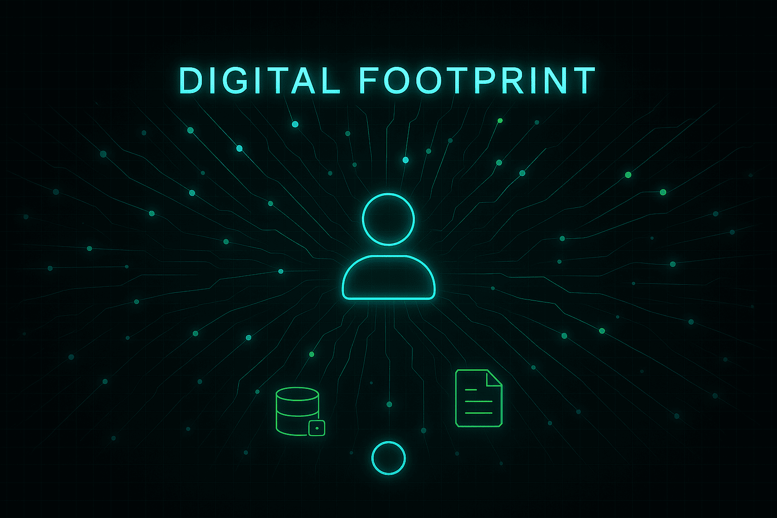 Infographic illustrating digital footprint