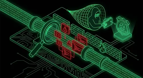 Security illustration showing threat neutralization