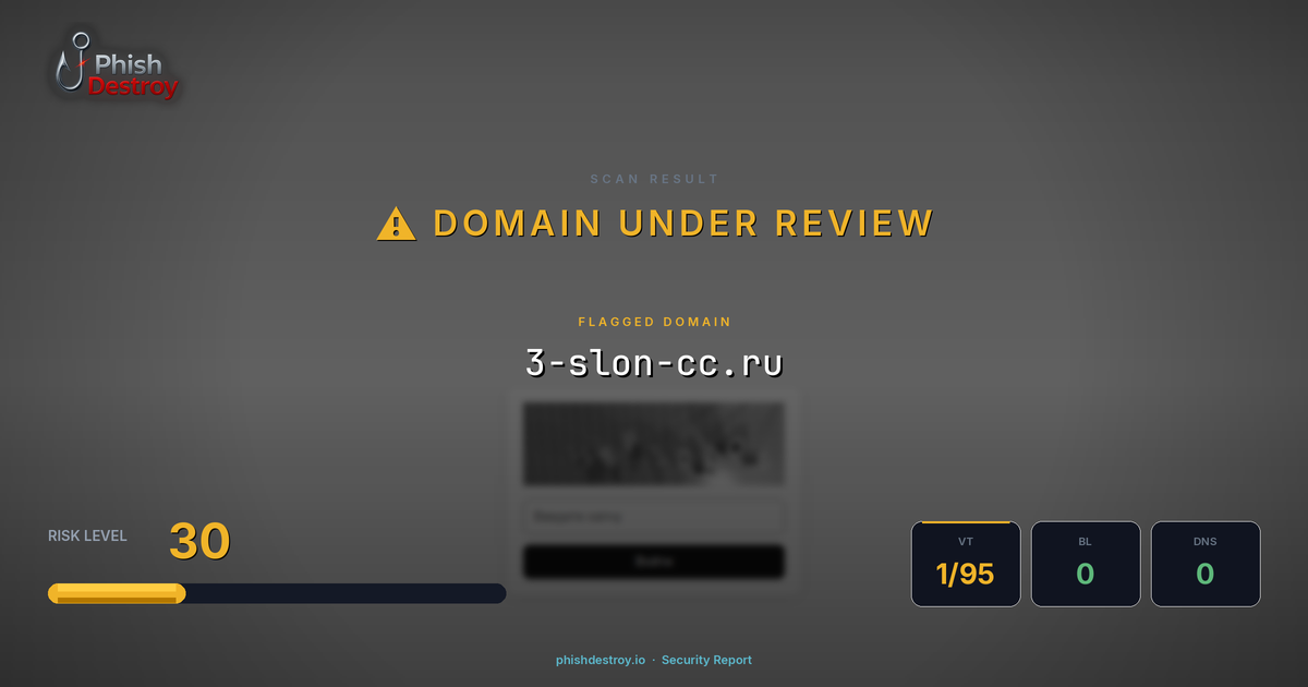 3-slon-cc.ru phishing report — threat analysis by PhishDestroy