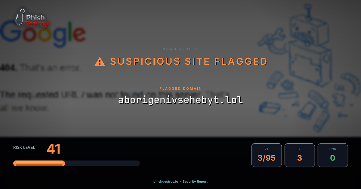 aborigenivsehebyt.lol phishing report — threat analysis by PhishDestroy