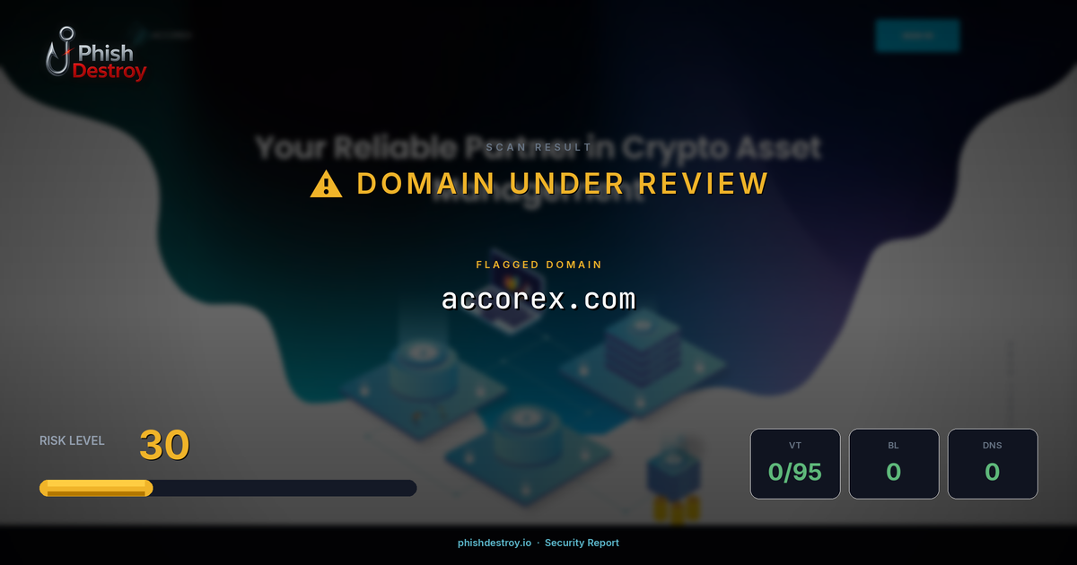 accorex.com phishing report — threat analysis by PhishDestroy
