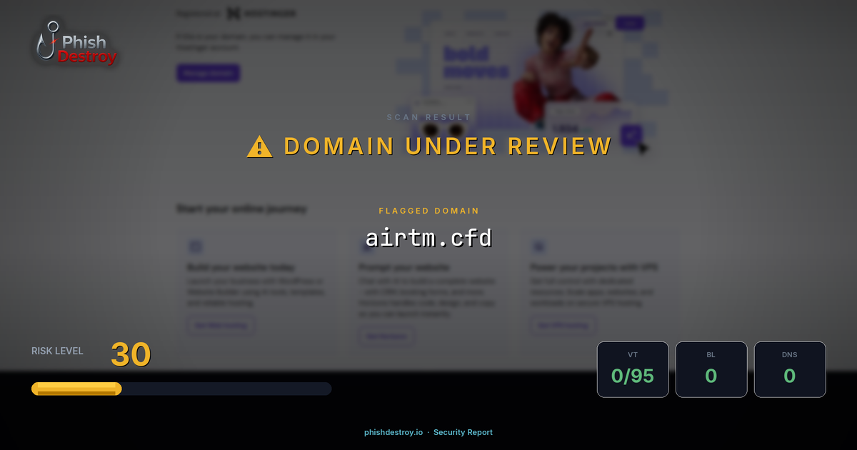airtm.cfd phishing report — threat analysis by PhishDestroy