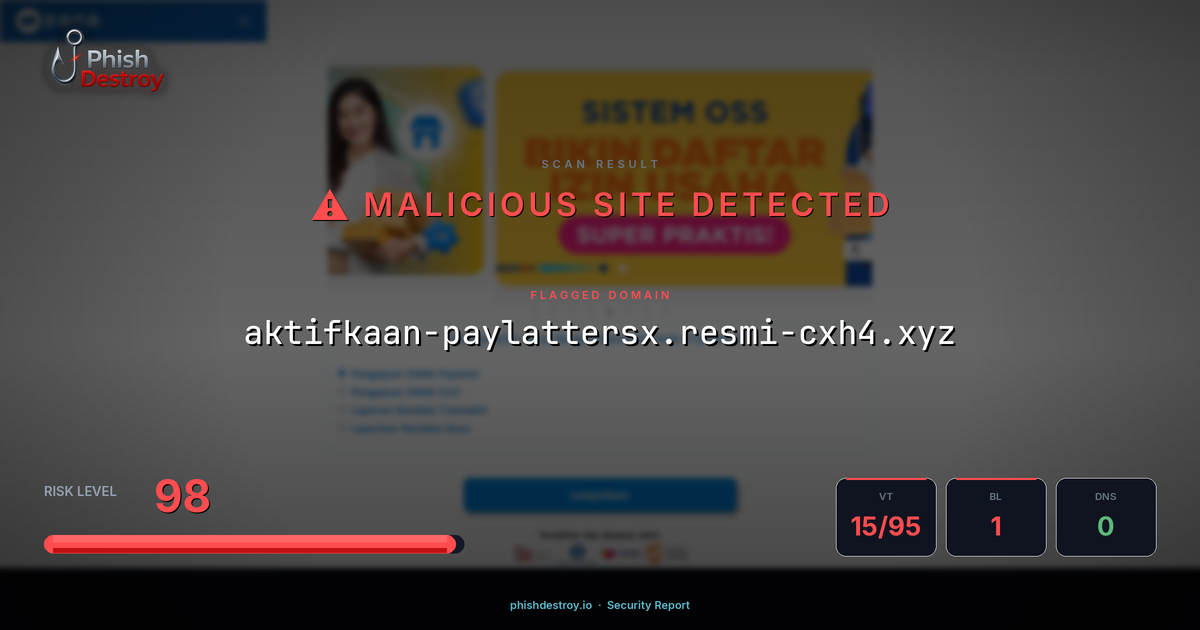 aktifkaan-paylattersx.resmi-cxh4.xyz phishing report — threat analysis by PhishDestroy
