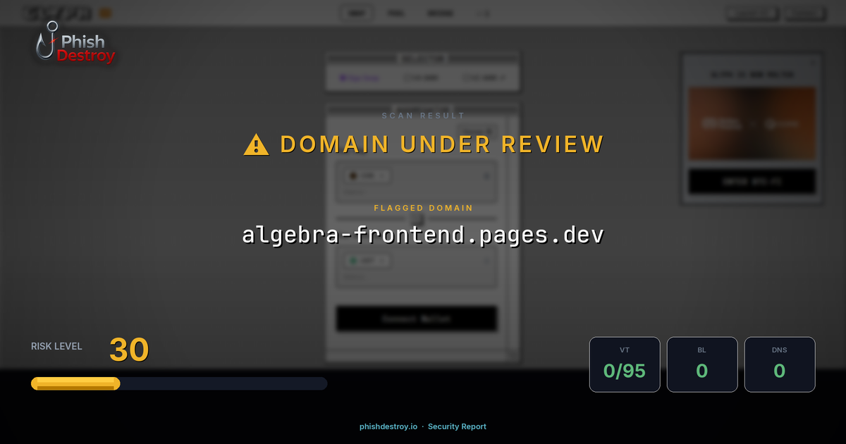 algebra-frontend.pages.dev phishing report — threat analysis by PhishDestroy