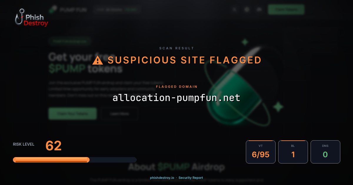 allocation-pumpfun.net phishing report — threat analysis by PhishDestroy