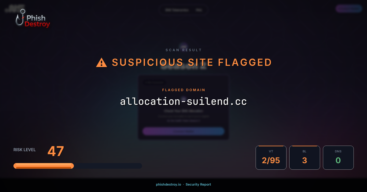 allocation-suilend.cc phishing report — threat analysis by PhishDestroy