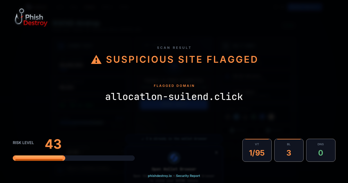 allocatlon-suilend.click phishing report — threat analysis by PhishDestroy