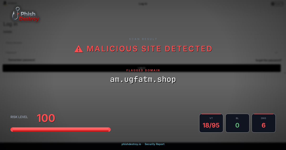 am.ugfatm.shop phishing report — threat analysis by PhishDestroy
