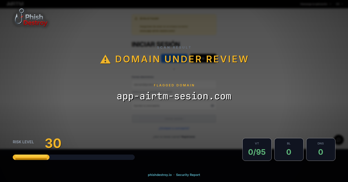 app-airtm-sesion.com phishing report — threat analysis by PhishDestroy
