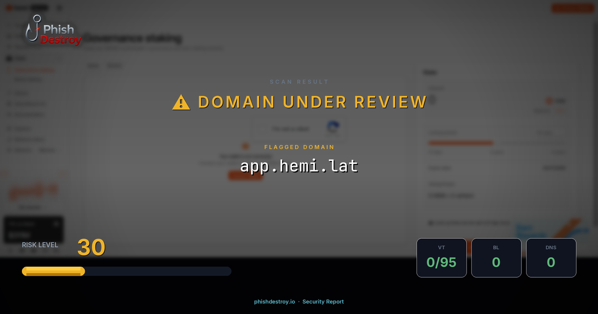 app.hemi.lat phishing report — threat analysis by PhishDestroy