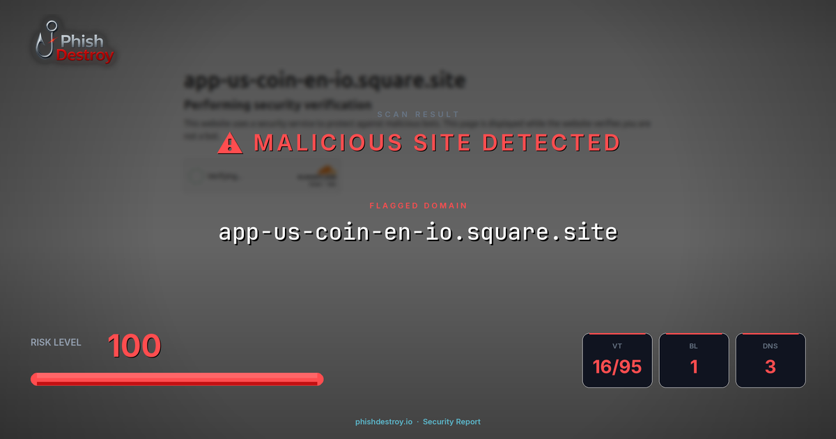 app-us-coin-en-io.square.site phishing report — threat analysis by PhishDestroy