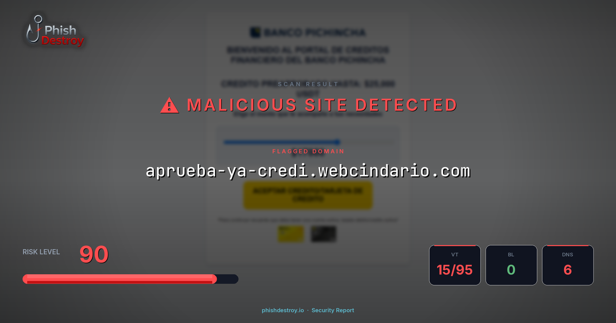 aprueba-ya-credi.webcindario.com phishing report — threat analysis by PhishDestroy
