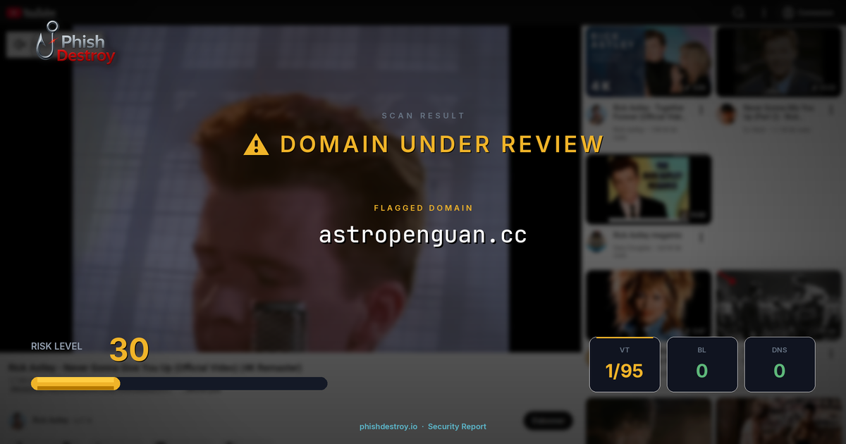 astropenguan.cc phishing report — threat analysis by PhishDestroy