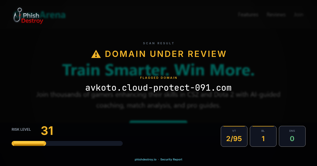 avkoto.cloud-protect-091.com phishing report — threat analysis by PhishDestroy