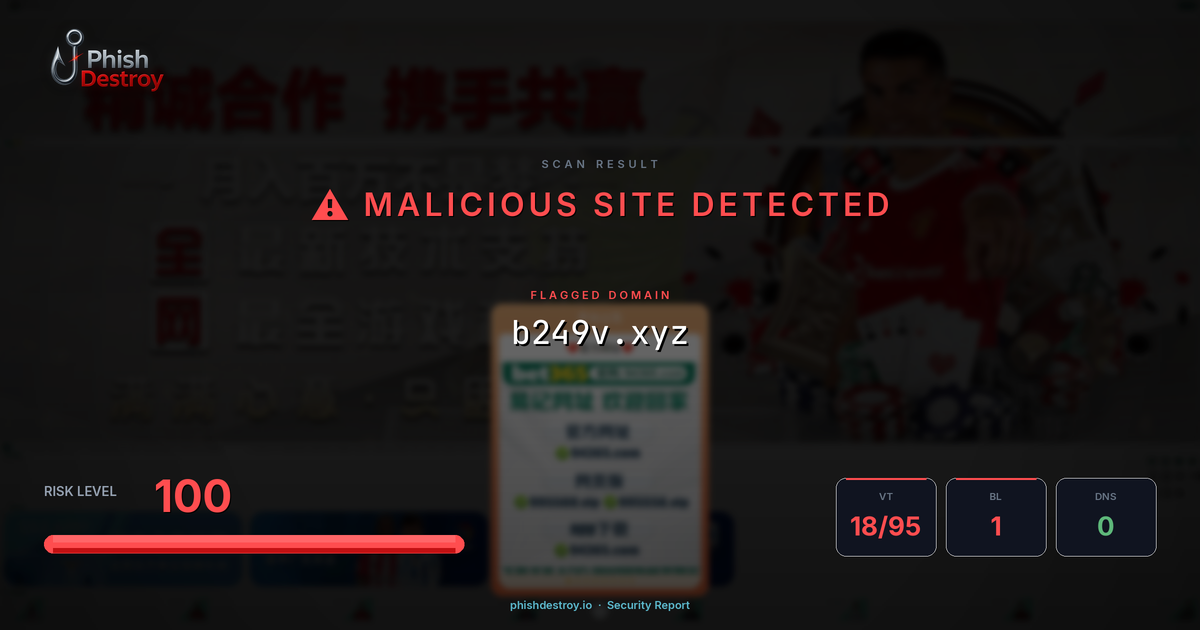 b249v.xyz phishing report — threat analysis by PhishDestroy
