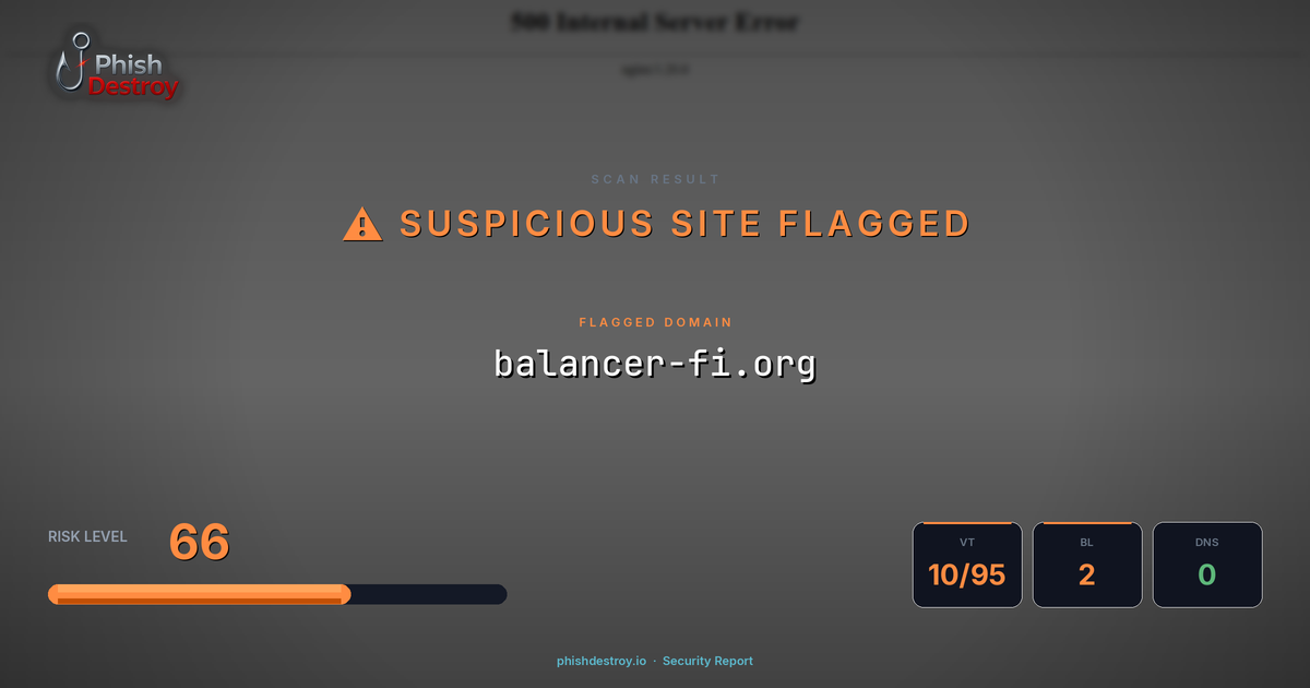 balancer-fi.org phishing report — threat analysis by PhishDestroy