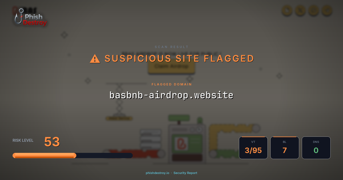 basbnb-airdrop.website phishing report — threat analysis by PhishDestroy