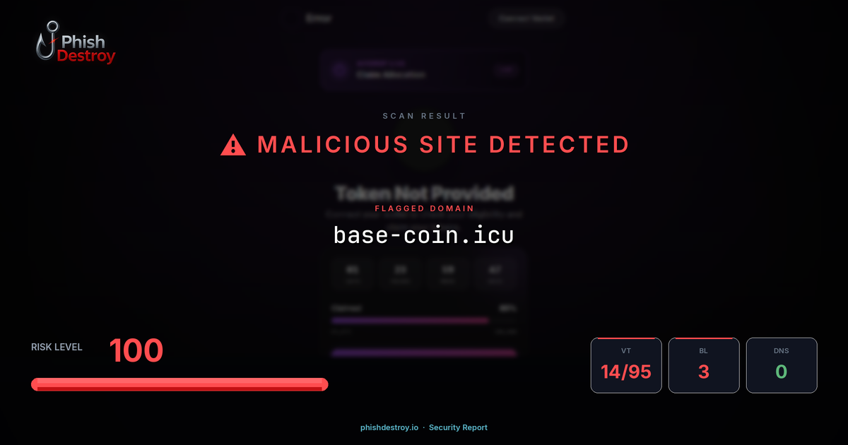 base-coin.icu phishing report — threat analysis by PhishDestroy