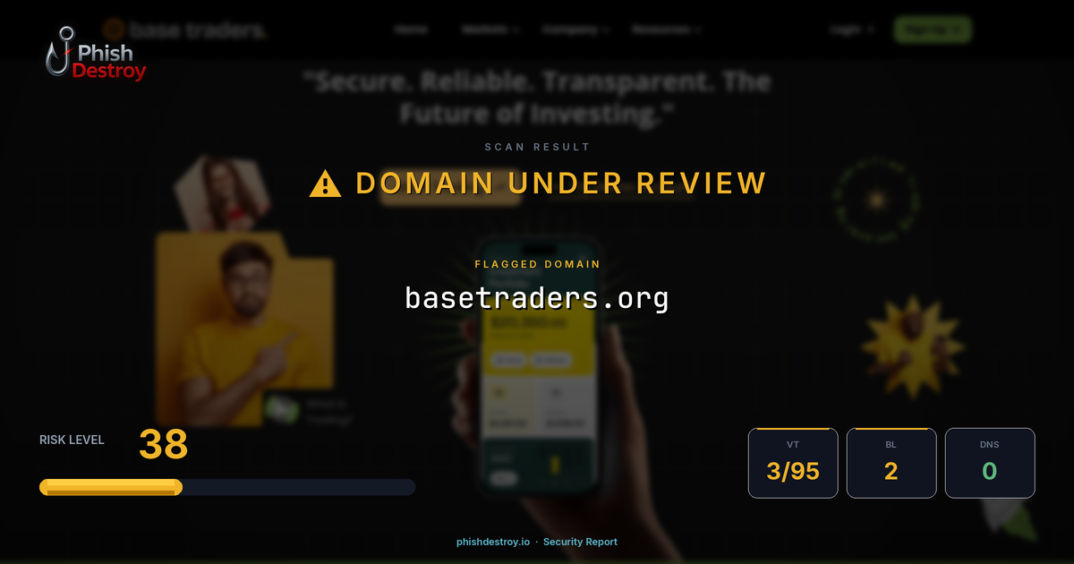 basetraders.org phishing report — threat analysis by PhishDestroy