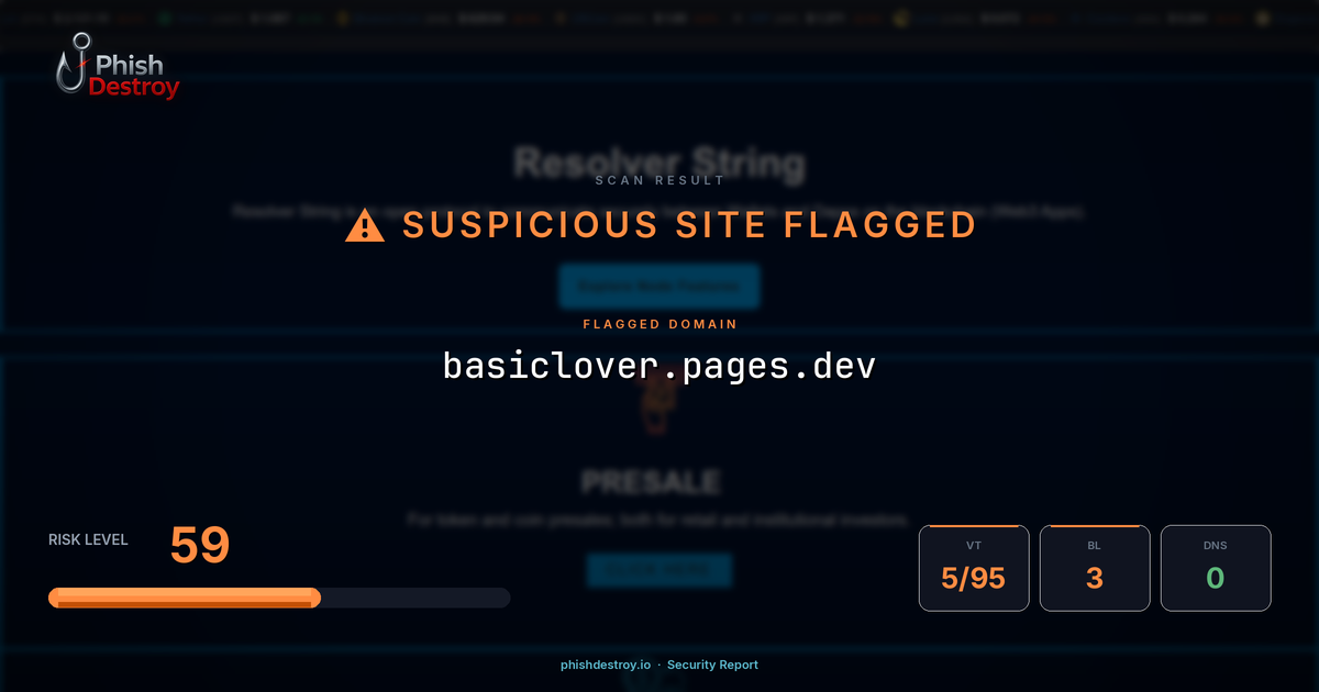 basiclover.pages.dev phishing report — threat analysis by PhishDestroy