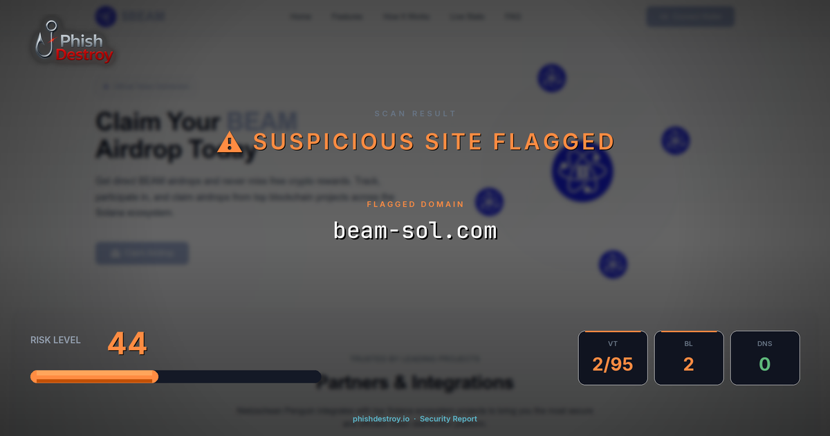beam-sol.com phishing report — threat analysis by PhishDestroy