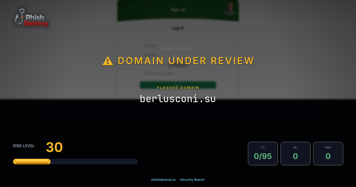 berlusconi.su phishing report — threat analysis by PhishDestroy