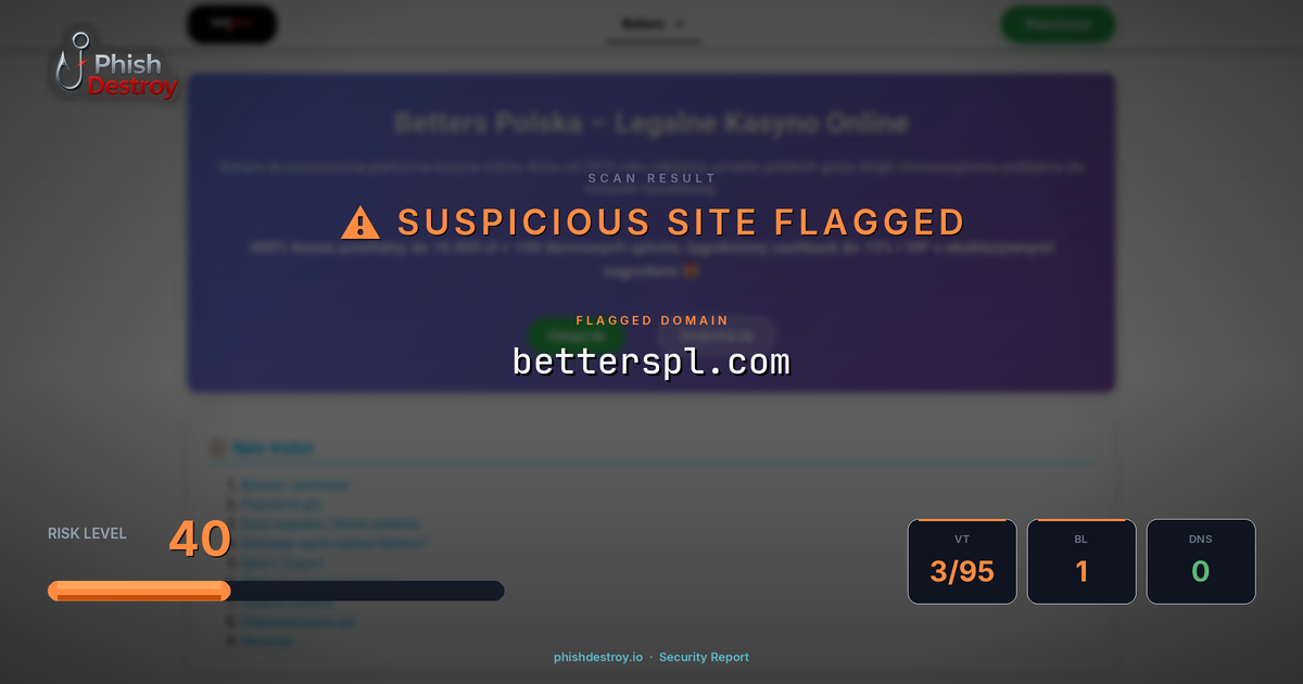 betterspl.com phishing report — threat analysis by PhishDestroy