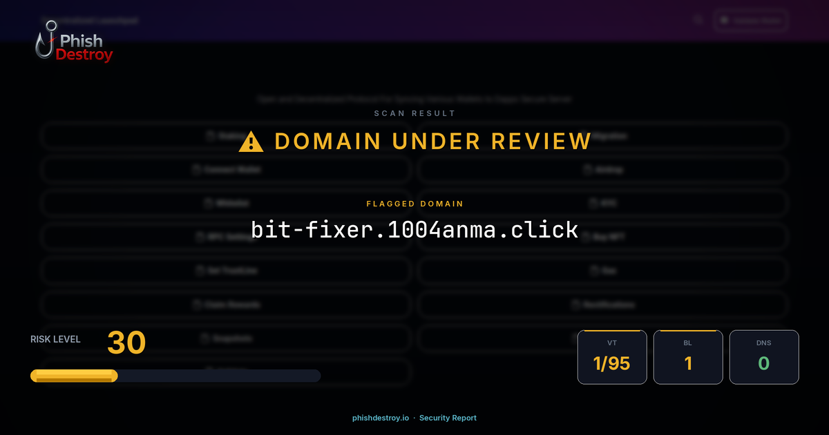 bit-fixer.1004anma.click phishing report — threat analysis by PhishDestroy