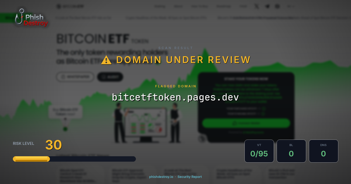bitcetftoken.pages.dev phishing report — threat analysis by PhishDestroy