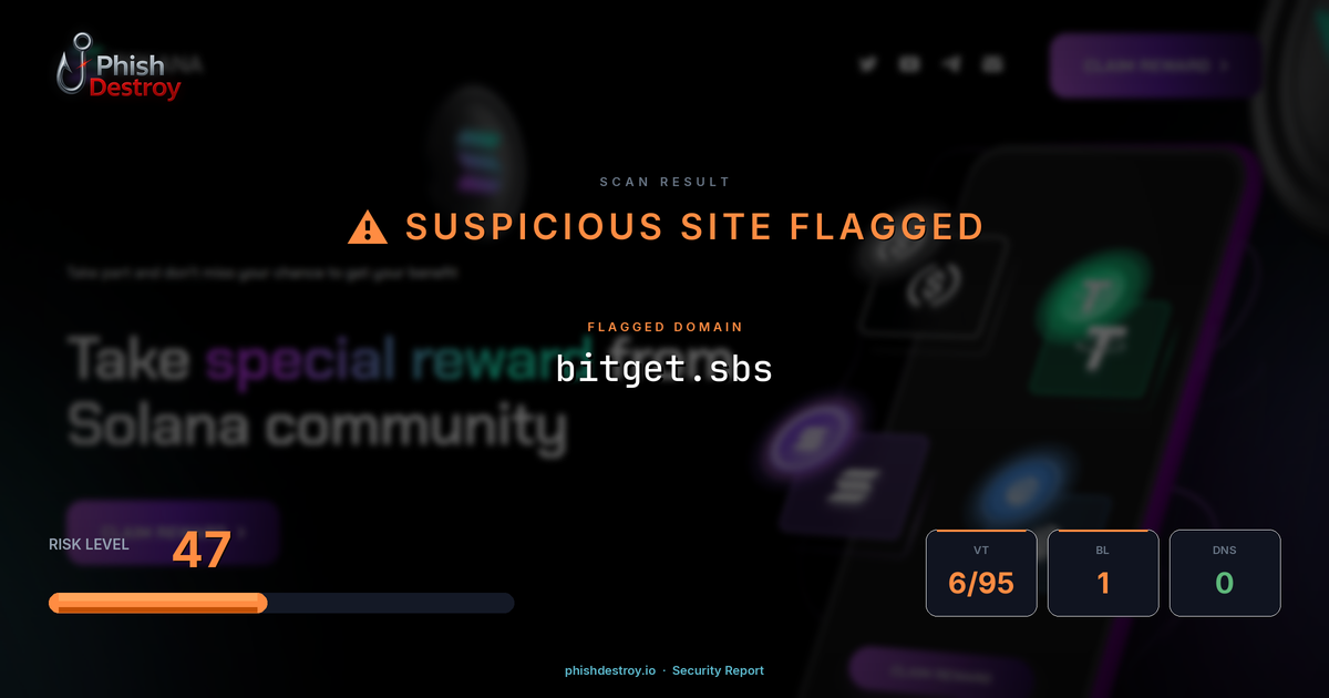 bitget.sbs phishing report — threat analysis by PhishDestroy