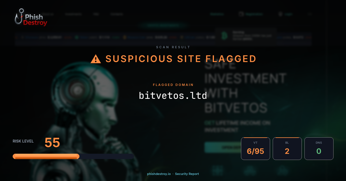 bitvetos.ltd phishing report — threat analysis by PhishDestroy