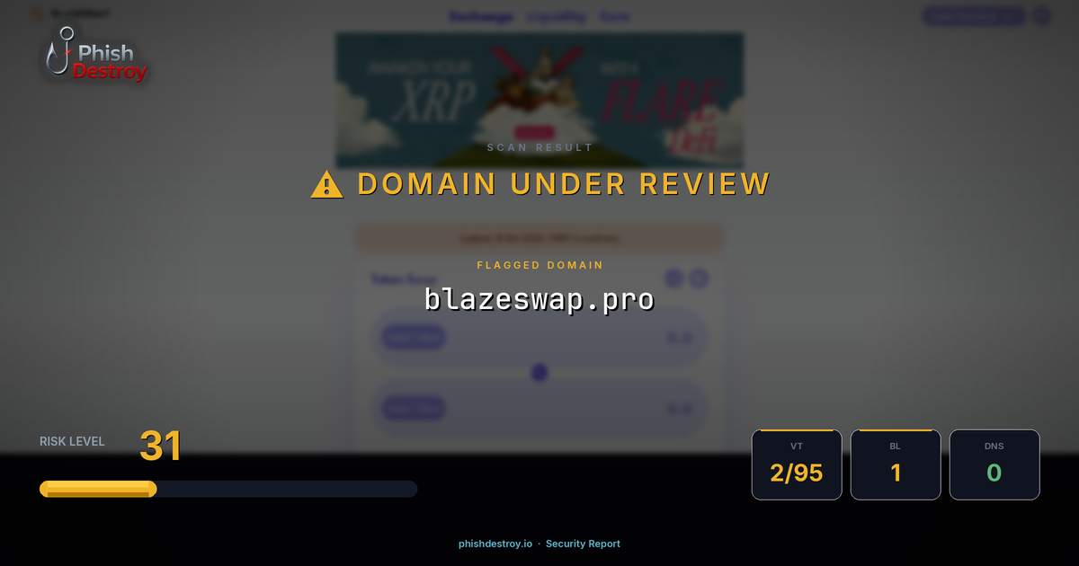 blazeswap.pro phishing report — threat analysis by PhishDestroy