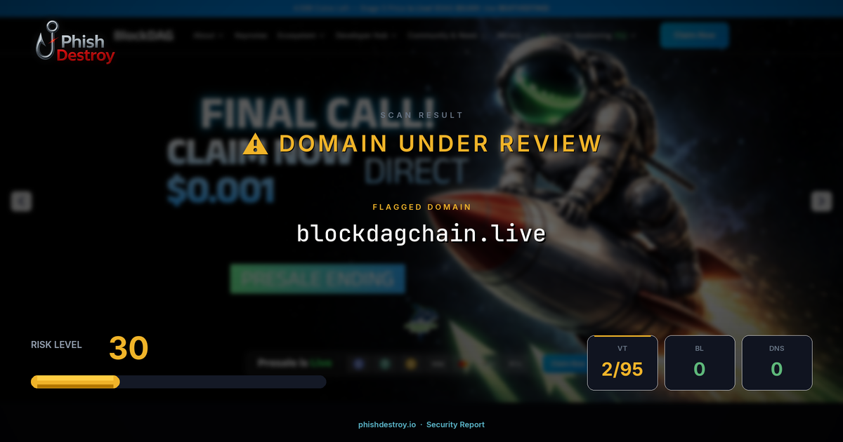blockdagchain.live phishing report — threat analysis by PhishDestroy
