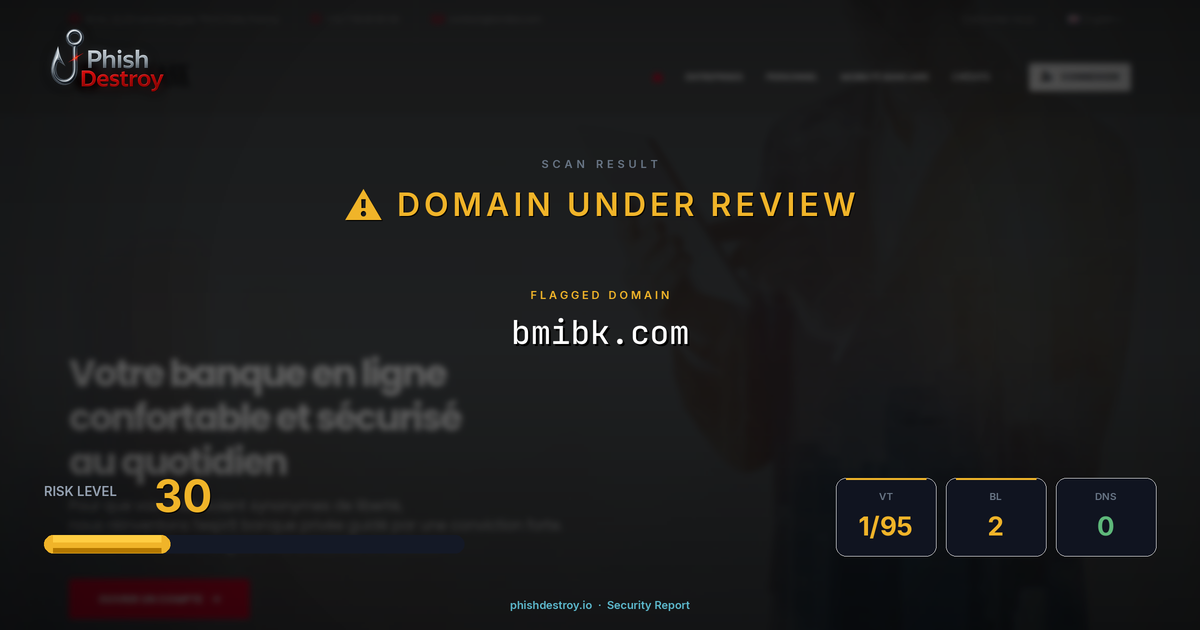 bmibk.com phishing report — threat analysis by PhishDestroy