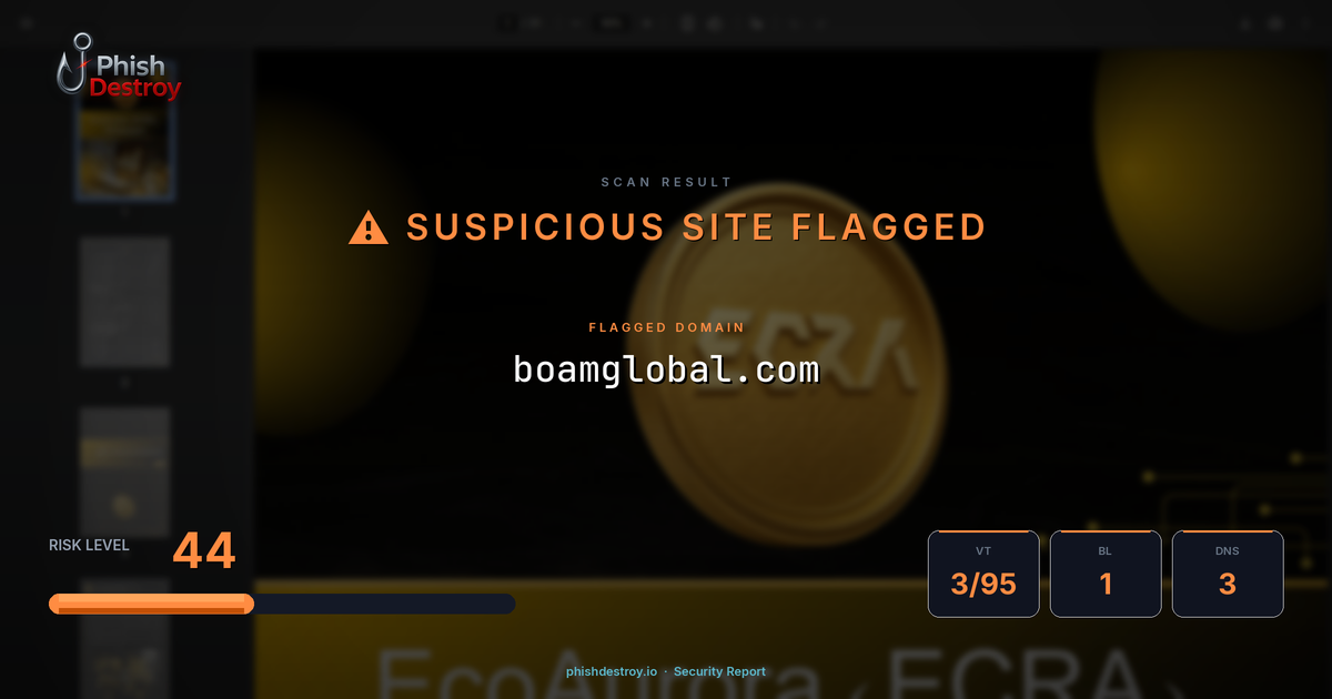 boamglobal.com phishing report — threat analysis by PhishDestroy