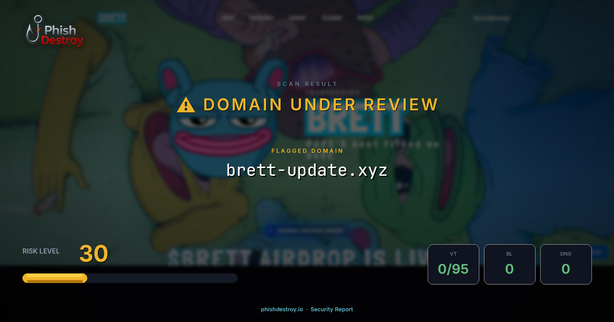 brett-update.xyz phishing report — threat analysis by PhishDestroy