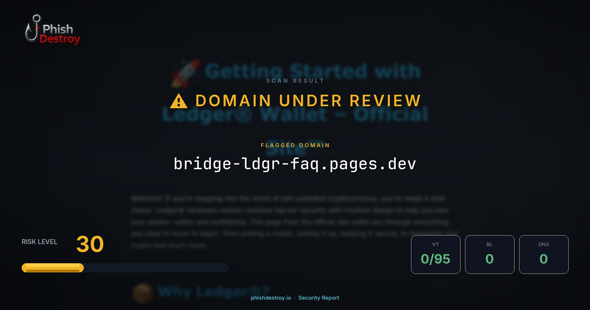 bridge-ldgr-faq.pages.dev phishing report — threat analysis by PhishDestroy