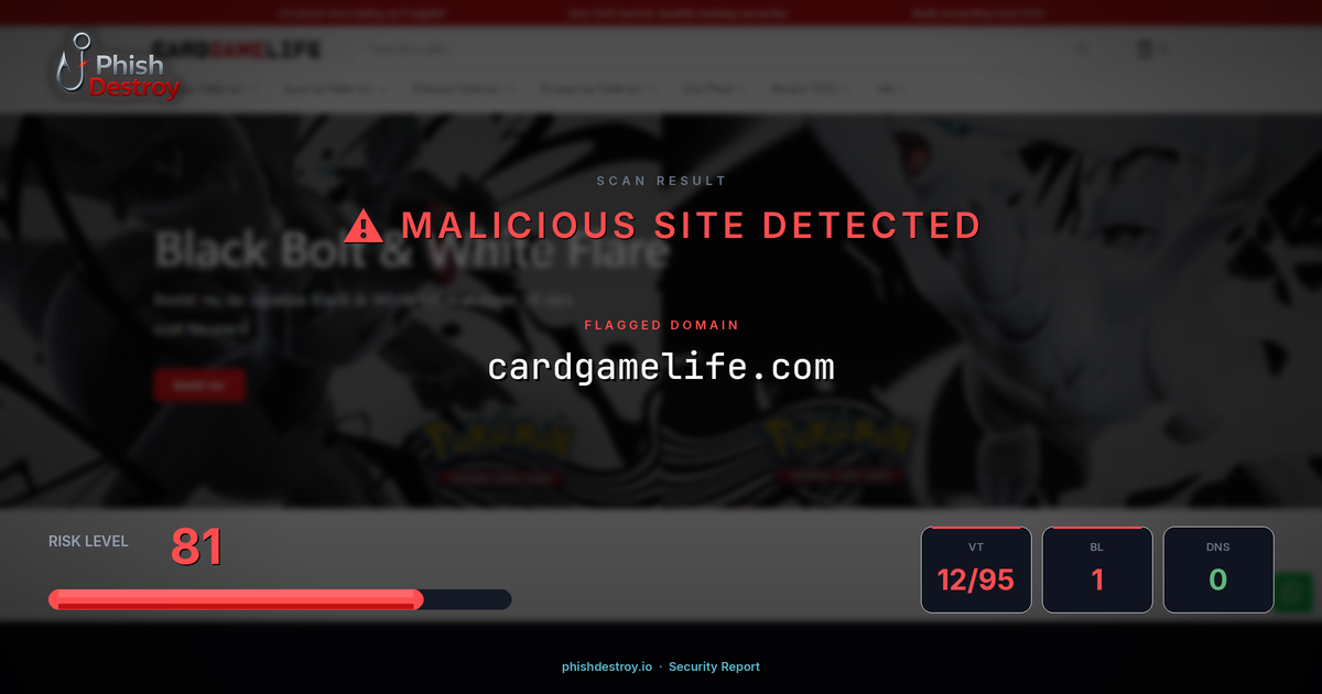 cardgamelife.com phishing report — threat analysis by PhishDestroy