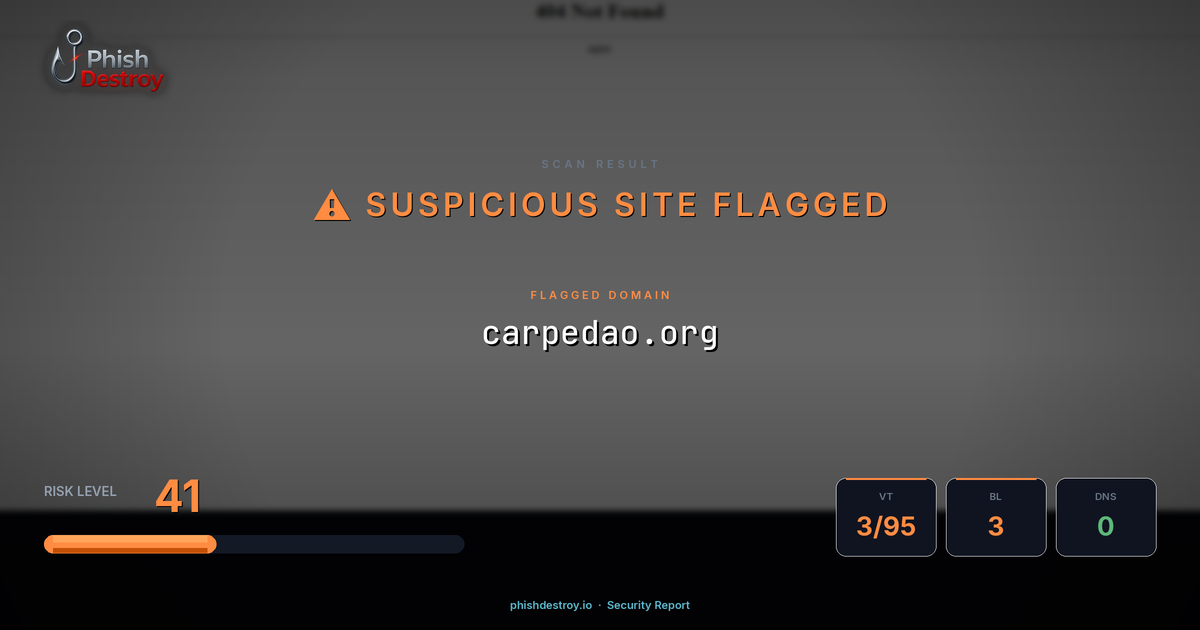 carpedao.org phishing report — threat analysis by PhishDestroy