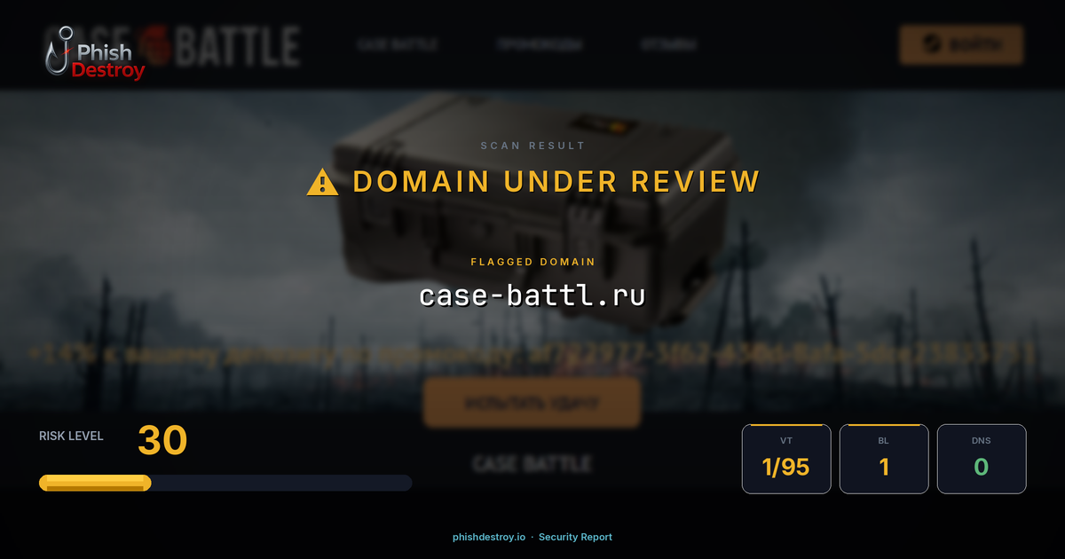 case-battl.ru phishing report — threat analysis by PhishDestroy