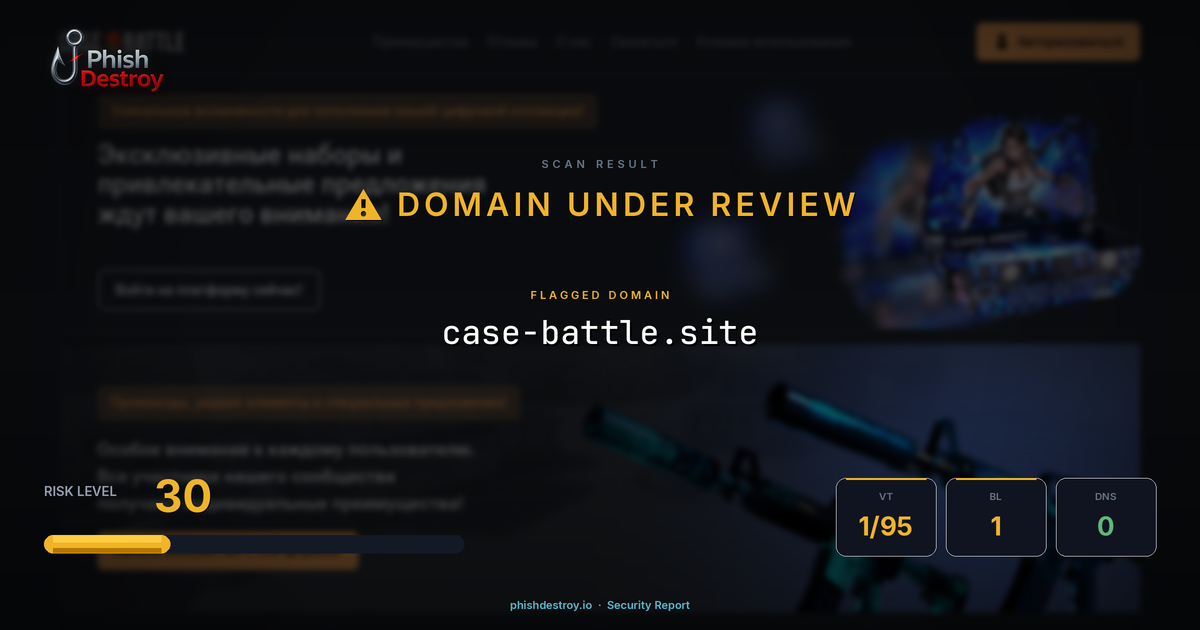 case-battle.site phishing report — threat analysis by PhishDestroy