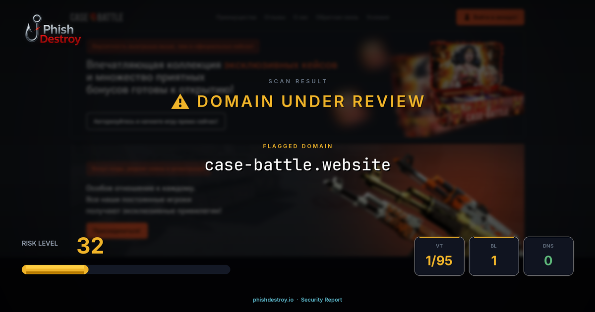 case-battle.website phishing report — threat analysis by PhishDestroy