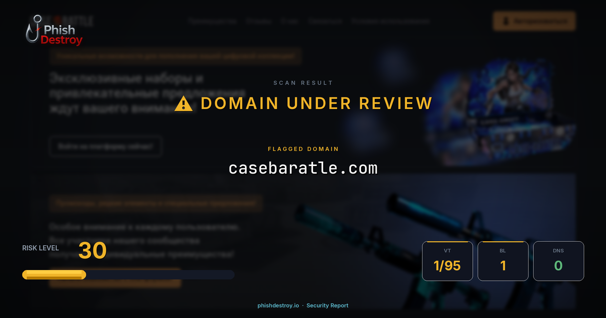 casebaratle.com phishing report — threat analysis by PhishDestroy