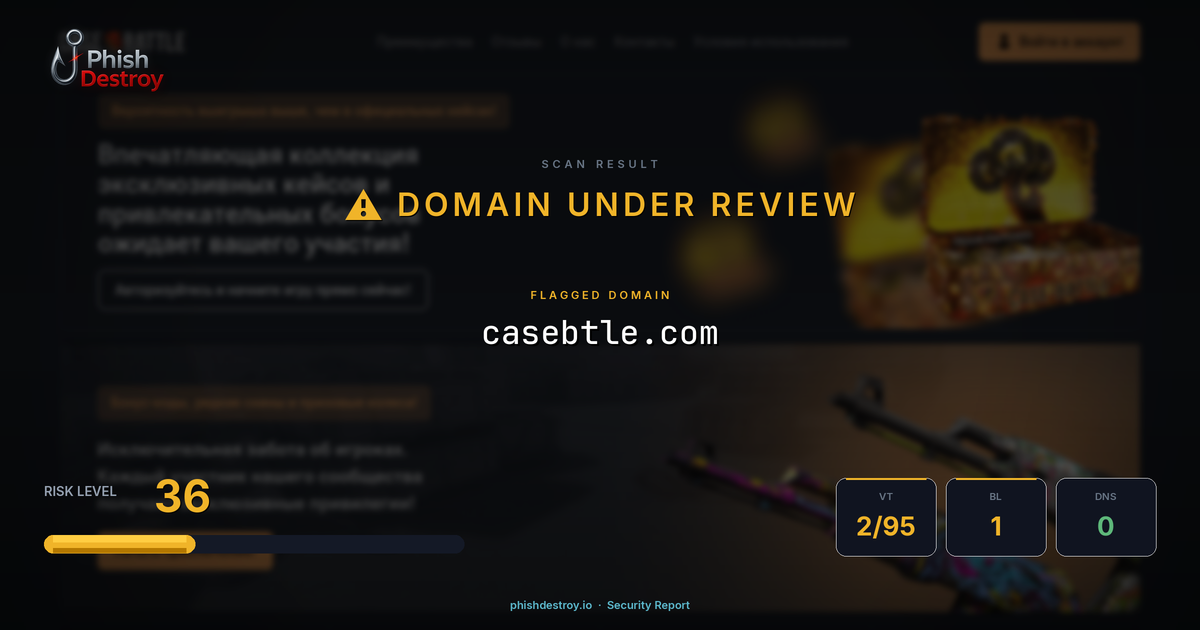 casebtle.com phishing report — threat analysis by PhishDestroy